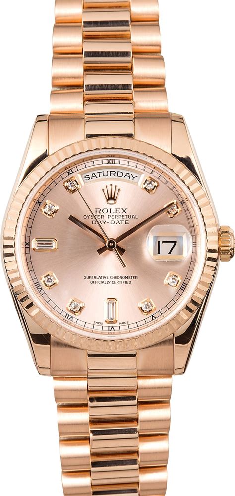 rolex day date ii president rose gold|rolex day date 36 18 ct.